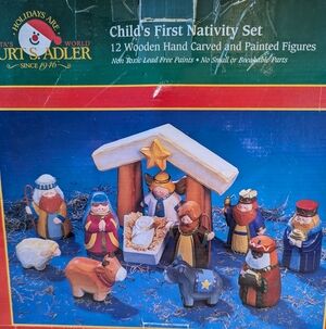 Nativity Scene Set - Multicolor Wooden Figures